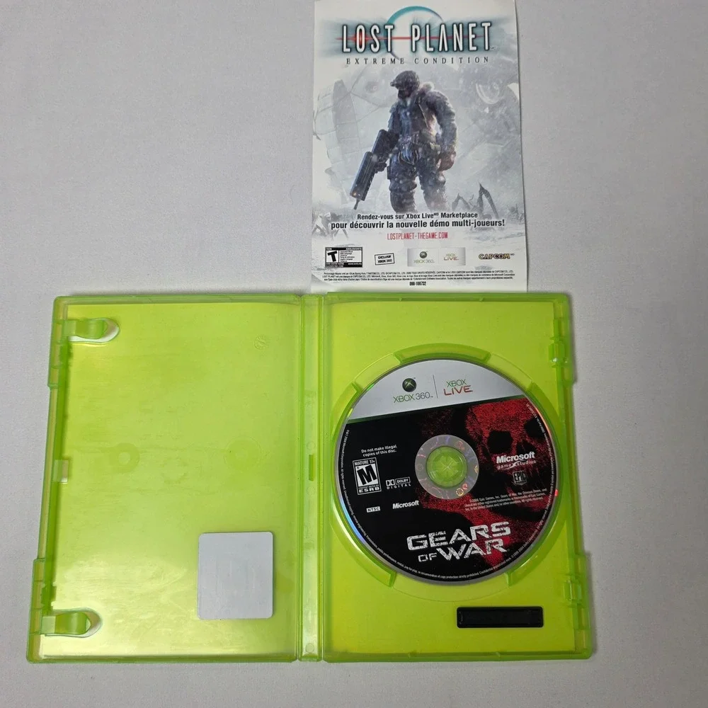 Microsoft‎ Xbox 360 Gears of War One Size Green Tactical Shooter Game 2006